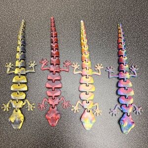 Colorful Lizard  - Set of 4